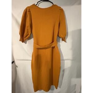 Betsey Johnson Puff Sleeve Belted Dress